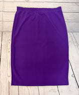 Miss Amy Thicker Fabric Pencil Skirt- (Regular & Plus) Purple (27"-29" Length