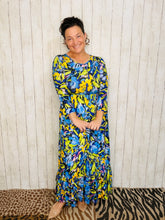 Nellie Green & Blue Multi Print Dress