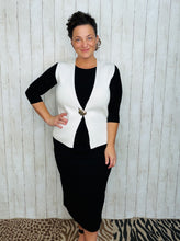 Ornate Button Closure Vest- White or Black
