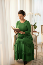 Misty Ruffle Tiered Dress-Emerald