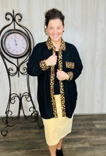 Tammy Black & Leopard Cardigan