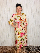 Tessa Beige Floral Dress