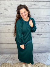 Addie Sweatshirt Style Top- Hunter Green