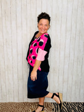 Pink & Leopard Half Sleeve Top