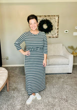 Ribbed Lounge Dress- Charcoal