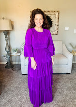 Juliet Bodre Ruffle Dress- Purple