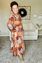 Kaylee Collared Fall Patchwork Dress