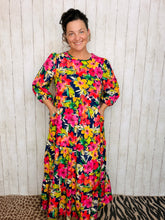 Mindy Navy & Floral Dress