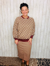 Lana Polkadot Rib Knit Top