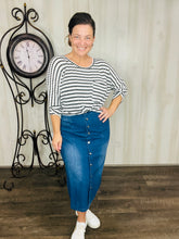 Trina Button Front A-Line Skirt