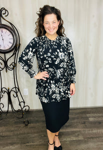 Tabby Black & Leopard Top