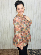 Dani Puff Sleeve Geometric Knit Top