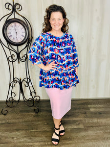 Jordan Leopard & Royal Blue Tunic