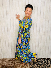 Nellie Green & Blue Multi Print Dress