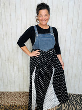 Polkadot & Jean Jumper/Denim Bib Dress