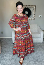Tonya Tiered Dress- Multicolored Leopard