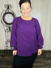 Eggplant Woven Style Blouse