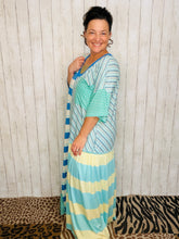 Blue Multi-Print T-Shirt Dress