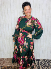 Natasha Smocked Waist Dress- Green Floral