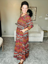 Tonya Tiered Dress- Multicolored Leopard