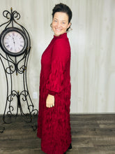 Ruffles & Class Dress- Burgundy