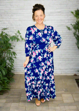 Sarah Navy & Roses Dress