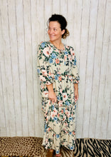 Clarissa Taupe & Roses Dress