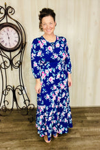 Sarah Navy & Roses Dress