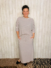 Marissa Ribbed Top- Rose Stripe