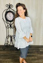 Houndstooth Ruffle Tunic