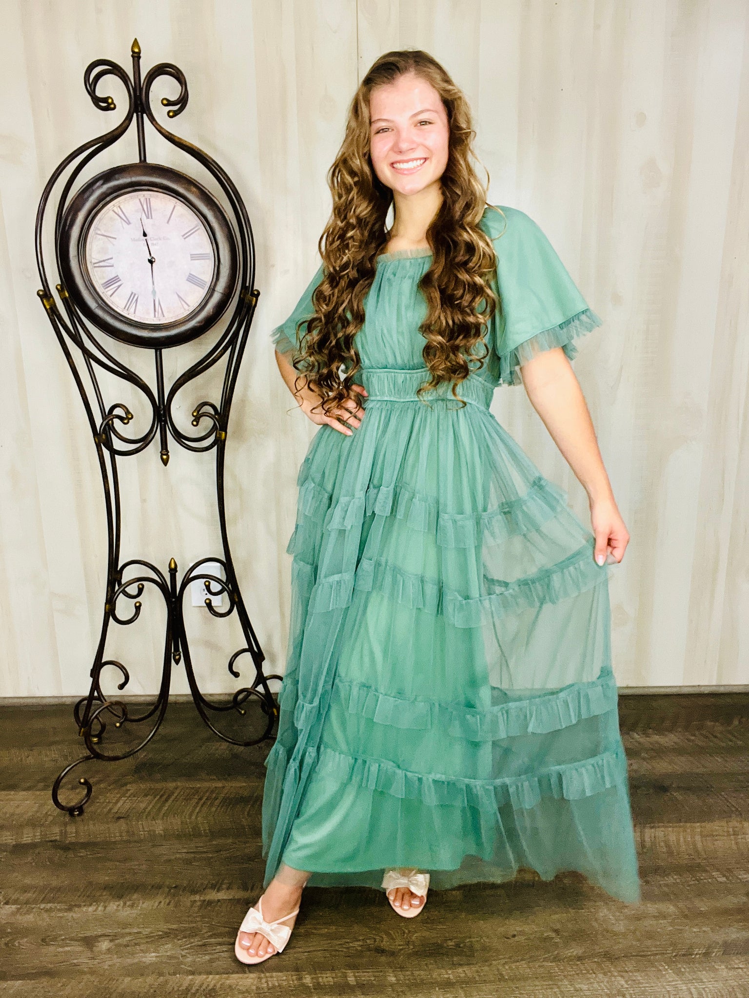 Dreaming Princess Maxi Dress- Dusty Teal 2XL Dreaming Princess Maxi Dress- Dusty Teal 2XL
