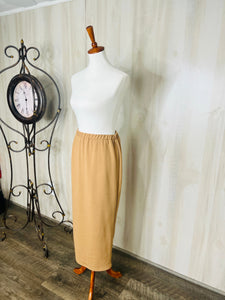 Laura Ann Tan Pencil Skirt-Textured (Regular & Plus)
