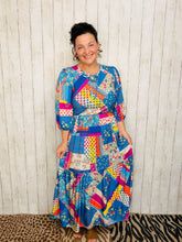 Mallory Royal Blue Patchwork Dress