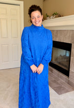 Ruffles & Class Dress-Classic Blue