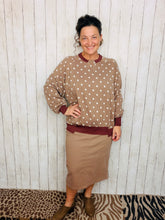 Lana Polkadot Rib Knit Top