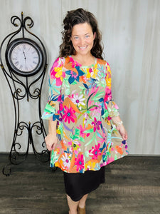 Make a Statement Floral Tunic