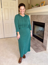 Adorable Lounge Dress-Hunter Green