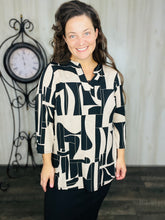 Valarie Black & Taupe Top