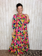 Mindy Navy & Floral Dress