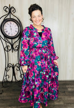 Jamie Smocked Waist Dress- Plum Floral