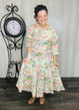 Summer Days Floral Dress- Green Mix