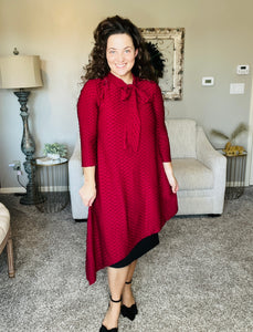 Flash of Style Tunic- Burgundy Honeycomb