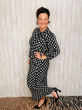 Amy Black Polkadot Bodre Pencil Skirt-Regular & Plus