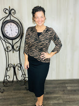 Mariah Brown Animal Print Top