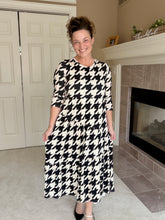 Tonya Marie Tiered Dress- Houndstooth