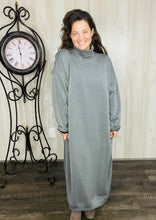 Fabulous Fall Sweatshirt Dress-Charcoal