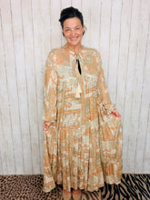 Cheri Taupe Tiered Dress