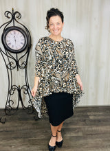 Dramatic High-Low Tunic -Animal Print