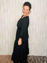 Mallory Black Textured Dress