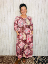 Missy Midi Length Pink & Brown